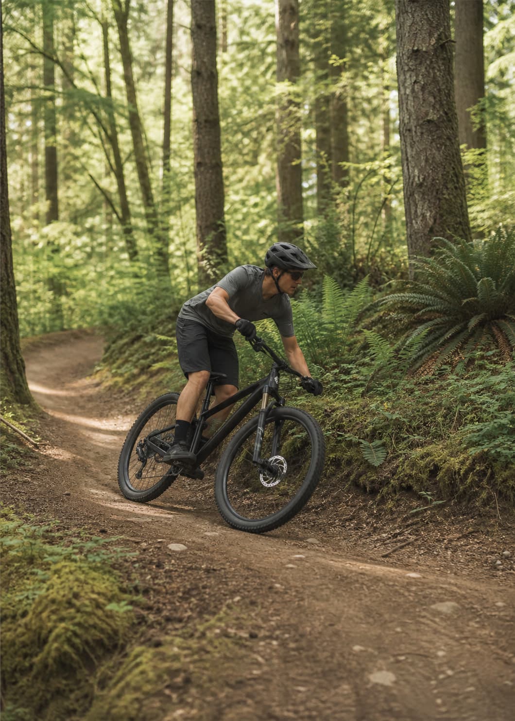 A mountain bike prepared for trail riding